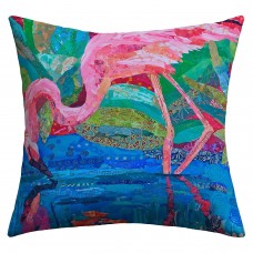 Flamingo Throw Pillow Designs Elizabeth St Hildaire , 20-Inch by 20-Inch 887522177447  273407574183